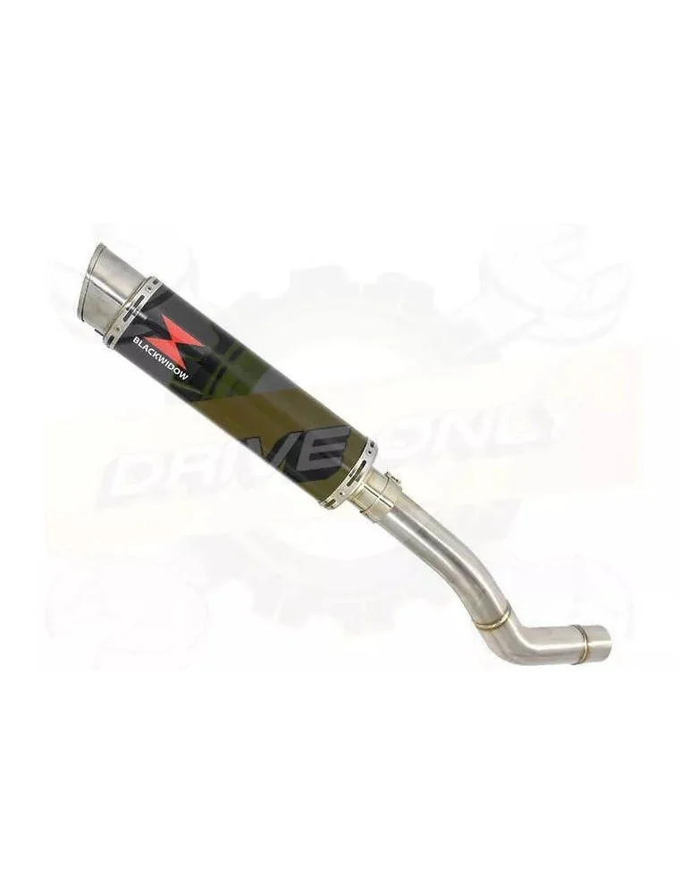 Z800 ZR800A Z800E 13 14 15 16 Tube de raccord et Silencieux Rond GP Style Noir En Inox 360mm