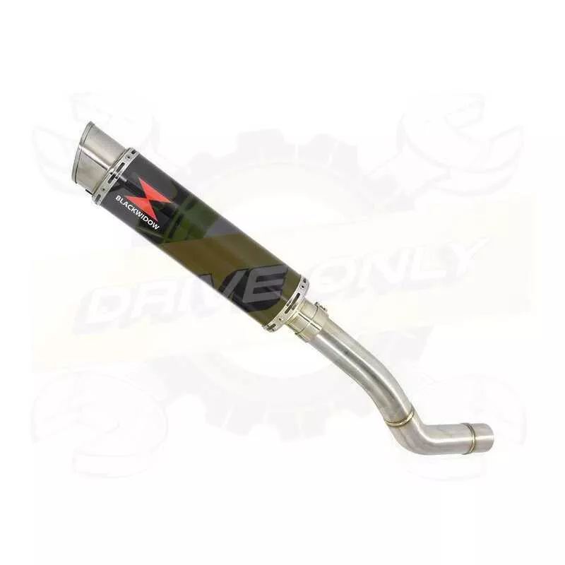 Z800 ZR800A Z800E 13 14 15 16 Tube de raccord et Silencieux Rond GP Style Noir En Inox 360mm
