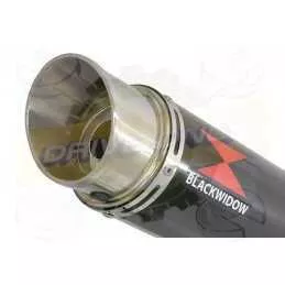 Z800 ZR800A Z800E 13 14 15 16 Tube de raccord et Silencieux Rond GP Style Noir En Inox 360mm