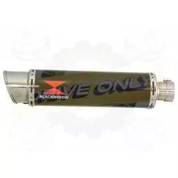Z800 ZR800A Z800E 13 14 15 16 Tube de raccord et Silencieux Rond GP Style Noir En Inox 360mm