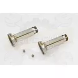 Par paire Rond En Carbone Silencieuxs 200mm
