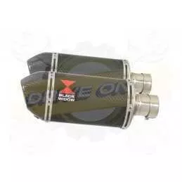 Par paire Ovale En Carbone Silencieuxs & Canule en Carbone 200mm