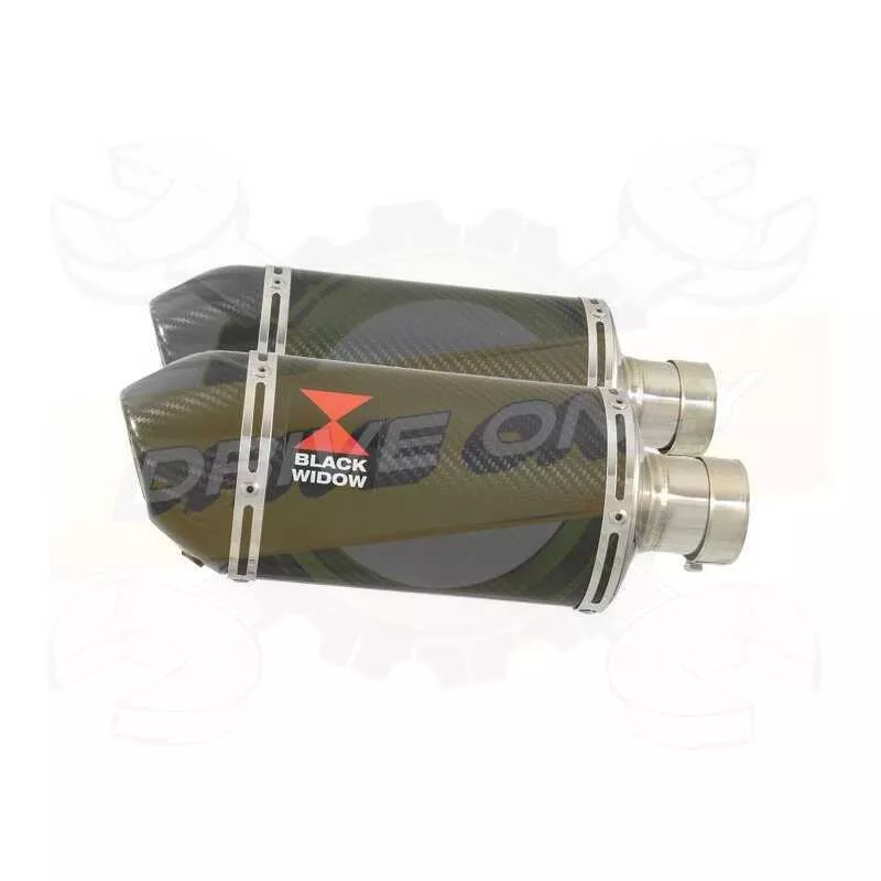 Par paire Ovale En Carbone Silencieuxs & Canule en Carbone 200mm
