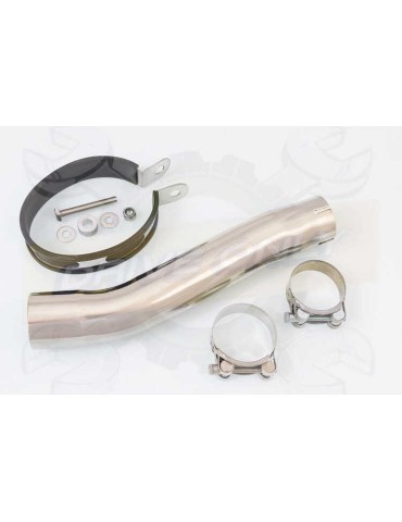 GSXR 600 K8 K9 L0 08 09 10 Tube de raccord & Kit Silencieux Ovale en Inox 400mm