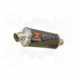 GSXR 600 K8 K9 L0 08 09 10 tube de raccord & Ovale Noir  Silencieux Kit 300mm