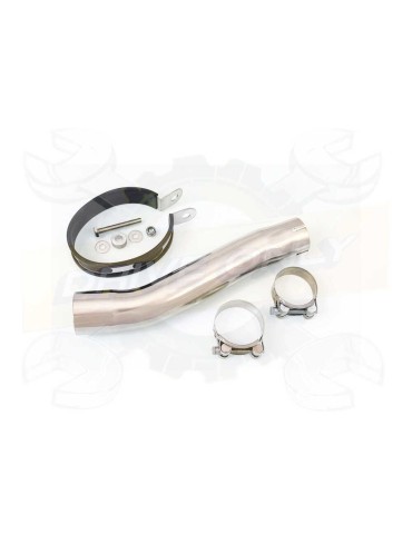 GSXR 600 K8 K9 L0 08 09 10 Tube de raccord & Kit Silencieux Ovale En Inox + Canule en Carbone 400mm