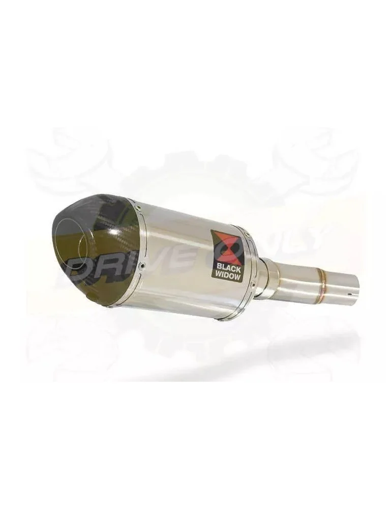 KLE 650 VERSYS 2007-2014 Low Level exhaust link pipe and 200mm oval stainless steel silencer + carbon tip