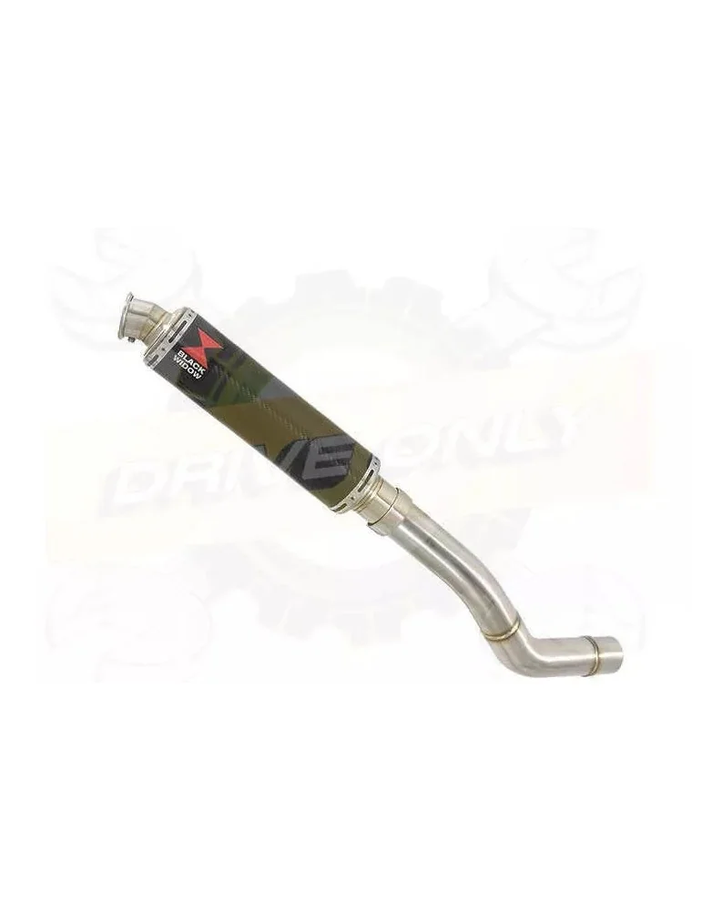Z800 ZR800A Z800E 13 14 15 16 Tube de raccord et Silencieux Rond En Carbone 350mm