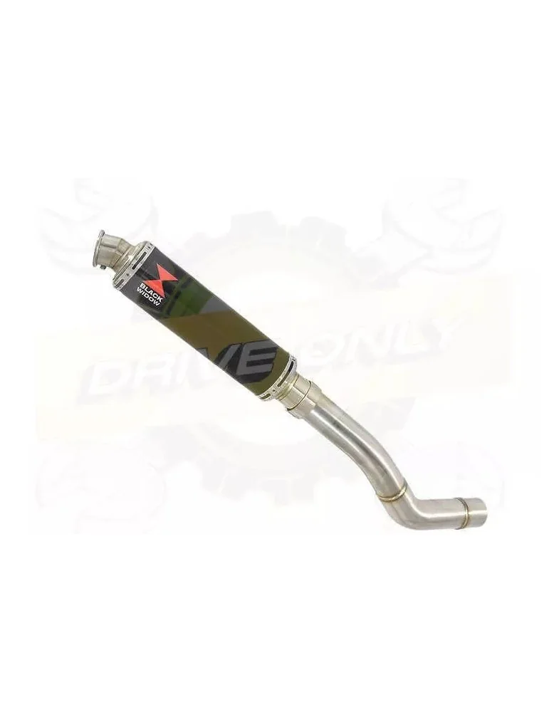 Z800 ZR800A Z800E 13 14 15 16 Tube de raccord et Silencieux Rond Noir En Inox 350mm