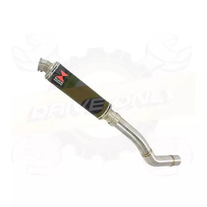 Z800 ZR800A Z800E 13 14 15 16 Tube de raccord et Silencieux Rond Noir En Inox 350mm