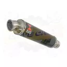 Z800 ZR800A Z800E 13 14 15 16 Tube de raccord et Silencieux Rond Noir En Inox 350mm