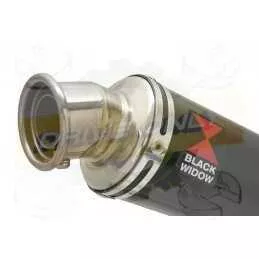 Z800 ZR800A Z800E 13 14 15 16 Tube de raccord et Silencieux Rond Noir En Inox 350mm