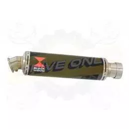Z800 ZR800A Z800E 13 14 15 16 Tube de raccord et Silencieux Rond Noir En Inox 350mm