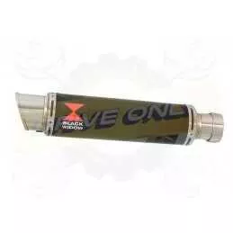 Z800 ZR800A Z800E 13 14 15 16 Tube de raccord et Rond GP Style Noir Silencieux En Inox 350mm