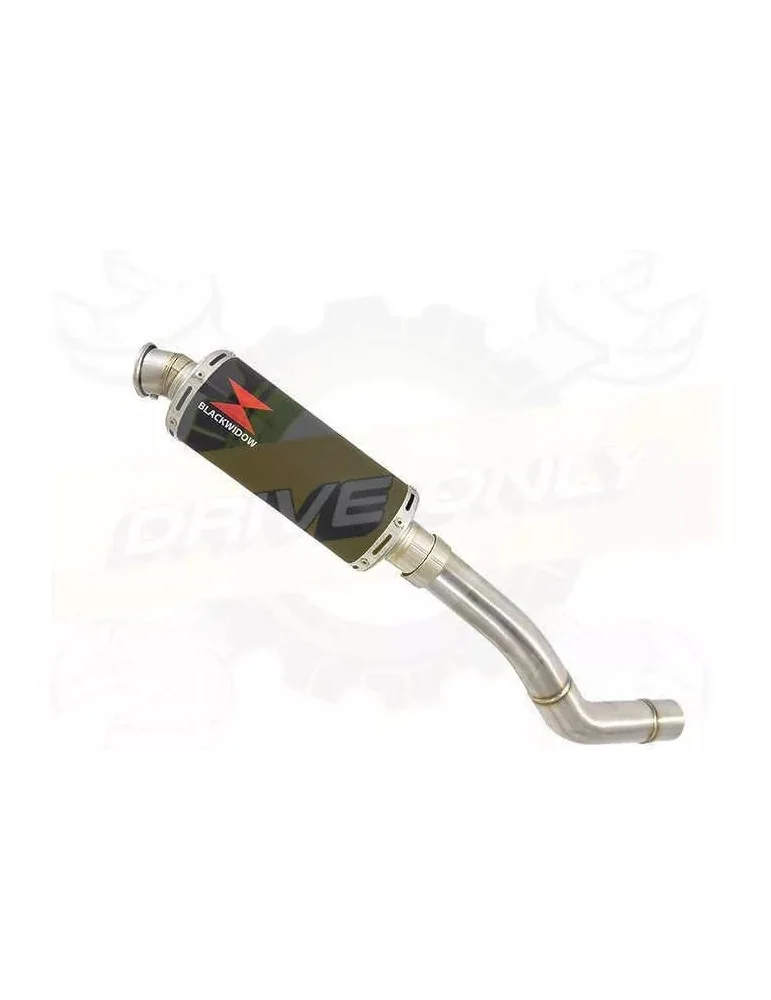 Z800 ZR800A Z800E 13 14 15 16 Tube de raccord et Silencieux Rond Noir En Inox 300mm