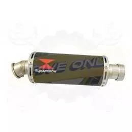 Z800 ZR800A Z800E 13 14 15 16 Tube de raccord et Silencieux Rond Noir En Inox 300mm
