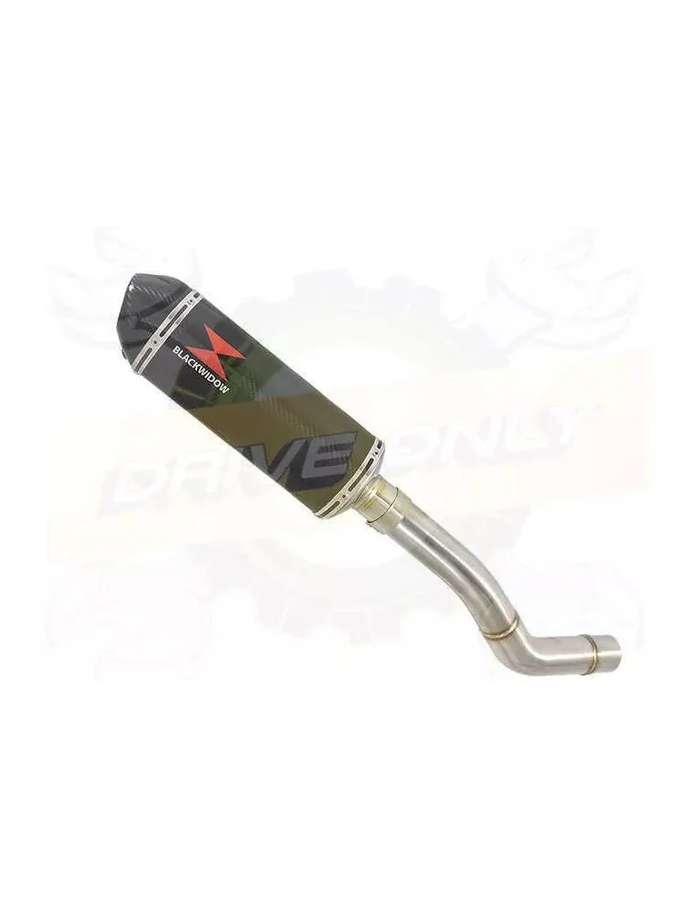 Z800 ZR800A Z800E 13 14 15 16 Tube de raccord et Silencieux Ovale En Carbone 300mm