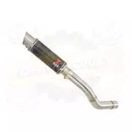 Z800 ZR800A Z800E 13 14 15 16 Tube de raccord et Silencieux Rond GP Style en Carbone + Canule en Titane 230mm