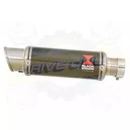 Z800 ZR800A Z800E 13 14 15 16 Tube de raccord et Silencieux Rond GP Style en Carbone + Canule en Titane 230mm