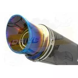 Z800 ZR800A Z800E 13 14 15 16 Tube de raccord et Silencieux GP Rond En Carbone + Canule en Inox Anodisé 230mm
