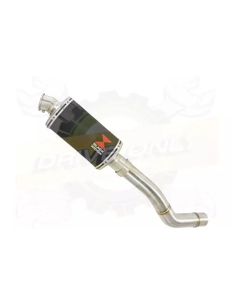 Z800 ZR800A Z800E 13 14 15 16 Tube de raccord et Silencieux Ovale Noir En Inox 230mm