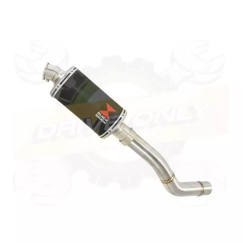 Z800 ZR800A Z800E 13 14 15 16 Tube de raccord et Silencieux Ovale Noir En Inox 230mm