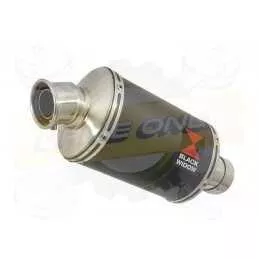 Z800 ZR800A Z800E 13 14 15 16 Tube de raccord et Silencieux Ovale Noir En Inox 230mm