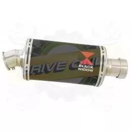 Z800 ZR800A Z800E 13 14 15 16 Tube de raccord et Silencieux Ovale Noir En Inox 230mm
