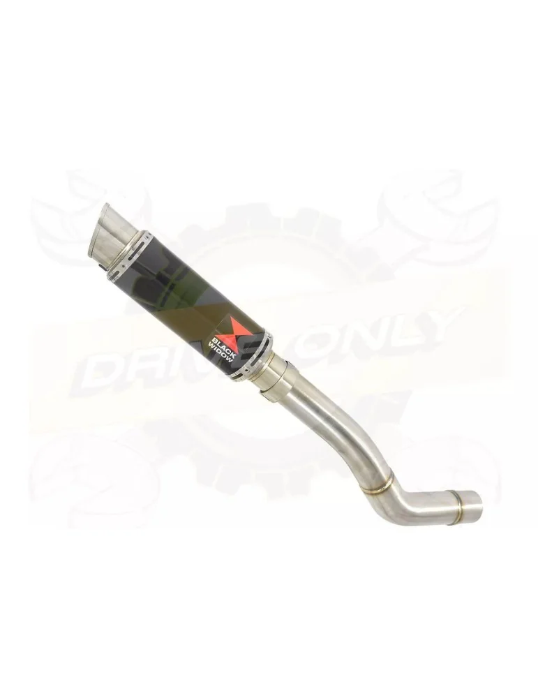 Z800 ZR800A Z800E 13 14 15 16 Tube de raccord et Silencieux Rond GP Style Noir En Inox 230mm