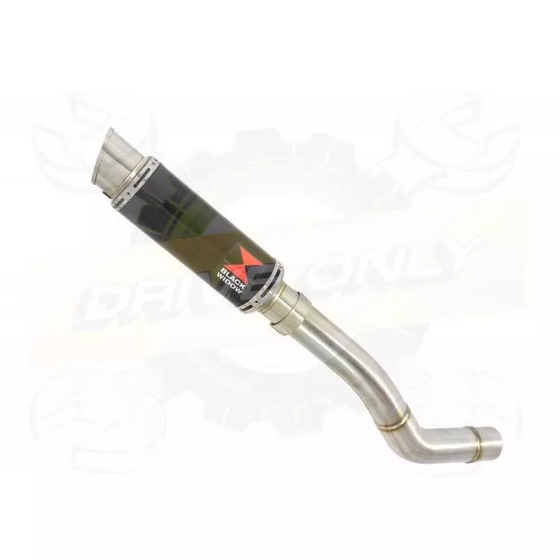 Z800 ZR800A Z800E 13 14 15 16 Tube de raccord et Silencieux Rond GP Style Noir En Inox 230mm