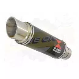 Z800 ZR800A Z800E 13 14 15 16 Tube de raccord et Silencieux Rond GP Style Noir En Inox 230mm