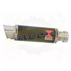 Z800 ZR800A Z800E 13 14 15 16 Tube de raccord et Silencieux Rond GP Style Noir En Inox 230mm