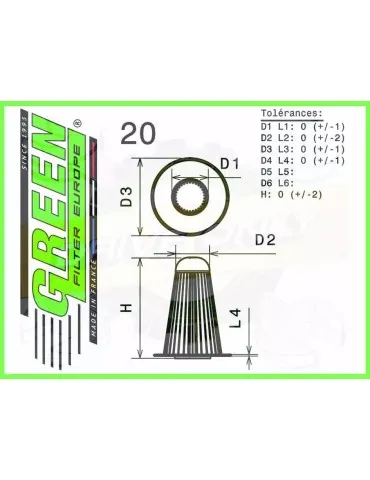 Filtre Sport Green  - FORD EXPLORER 4,0L i V6   (96-)