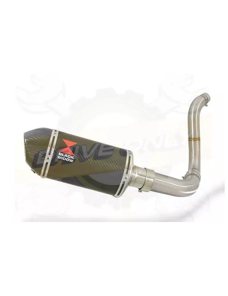 KTM 125 Duke 2011-2016 Silencieux Kit / Silencieux ovale en Carbone 200mm