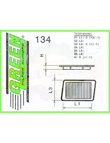 Filtre Sport Green  - JEEP WRANGLER 2,4L i  (TJ)  (03-)