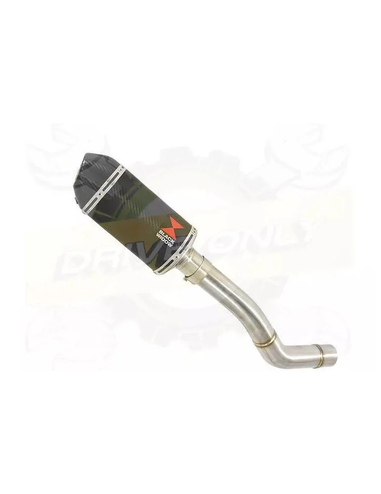 Z800 ZR800A Z800E 13 14 15 16 Tube de raccord et Silencieux Ovale En Carbone 200mm