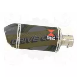Z800 ZR800A Z800E 13 14 15 16 Tube de raccord et Silencieux Ovale En Carbone 200mm