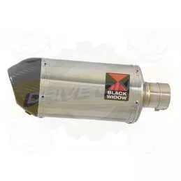 Z800 ZR800A Z800E 13 14 15 16 Tube de raccord et Silencieux Ovale En Inox + Canule En Carbone 200mm