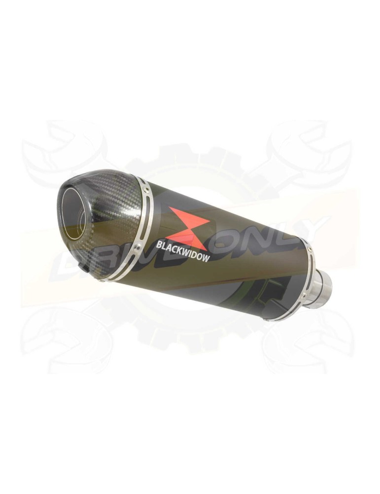 VFR800F VFR 800 2014-2017 (RC79) Exhaust tube de raccord et Ovale Noir Silencieux En Inox + Carbon Tip 300mm