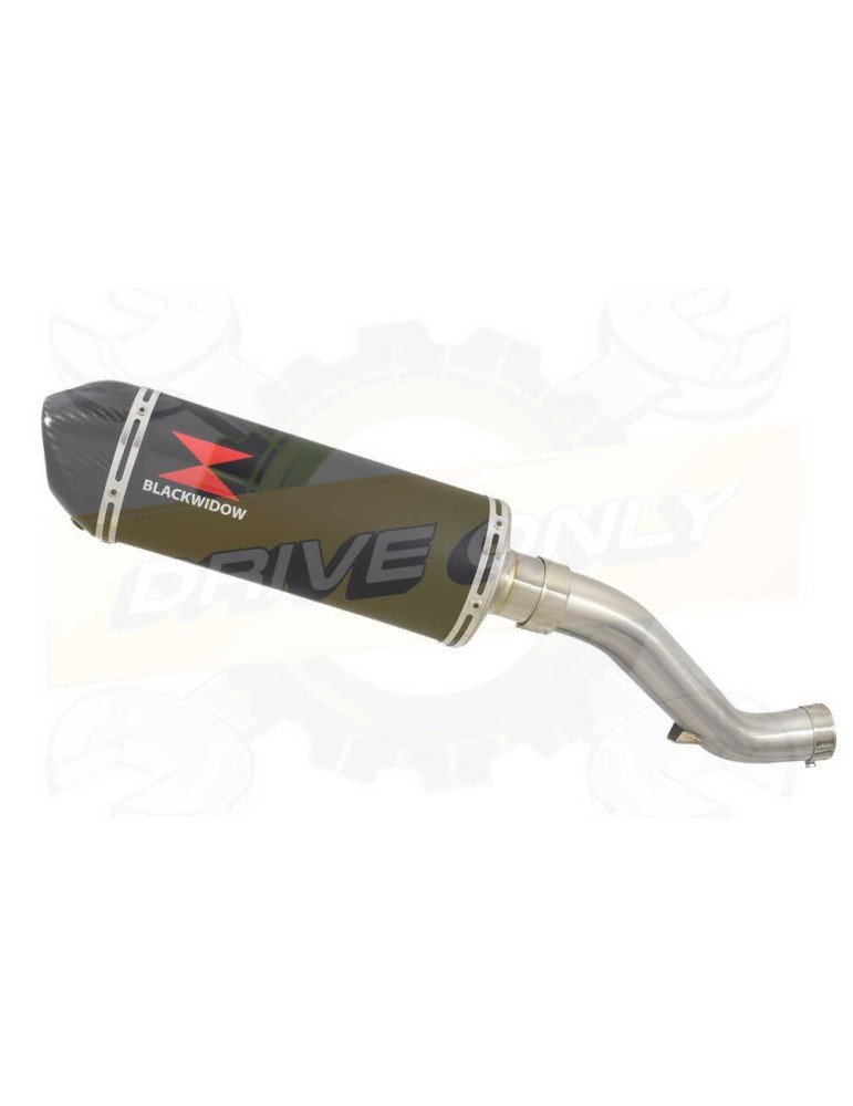 VFR1200F / VFR 1200 2010-2016  Exhaust tube de raccord et Ovale Noir Silencieux En Inox + Carbon Tip 300mm