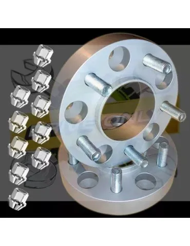 Elargisseurs de voies Light Aluminium Double boulonnerie 22mm Opel  5x115  - 70.3mm