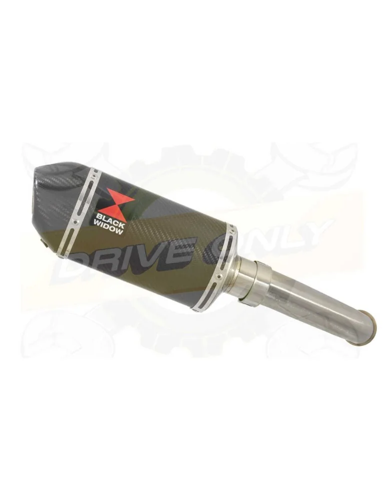 KTM RC 125 2017-2019  Silencieux Ovale en Carbone + Canule Carbone  200mm