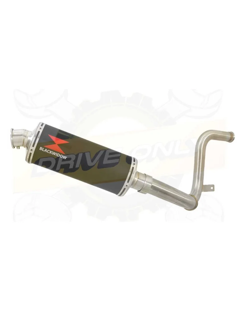 KTM Duke 125 2017-2019 Ligne Décatalysée directe + Silencieux Rond en Inox Noir 300mm