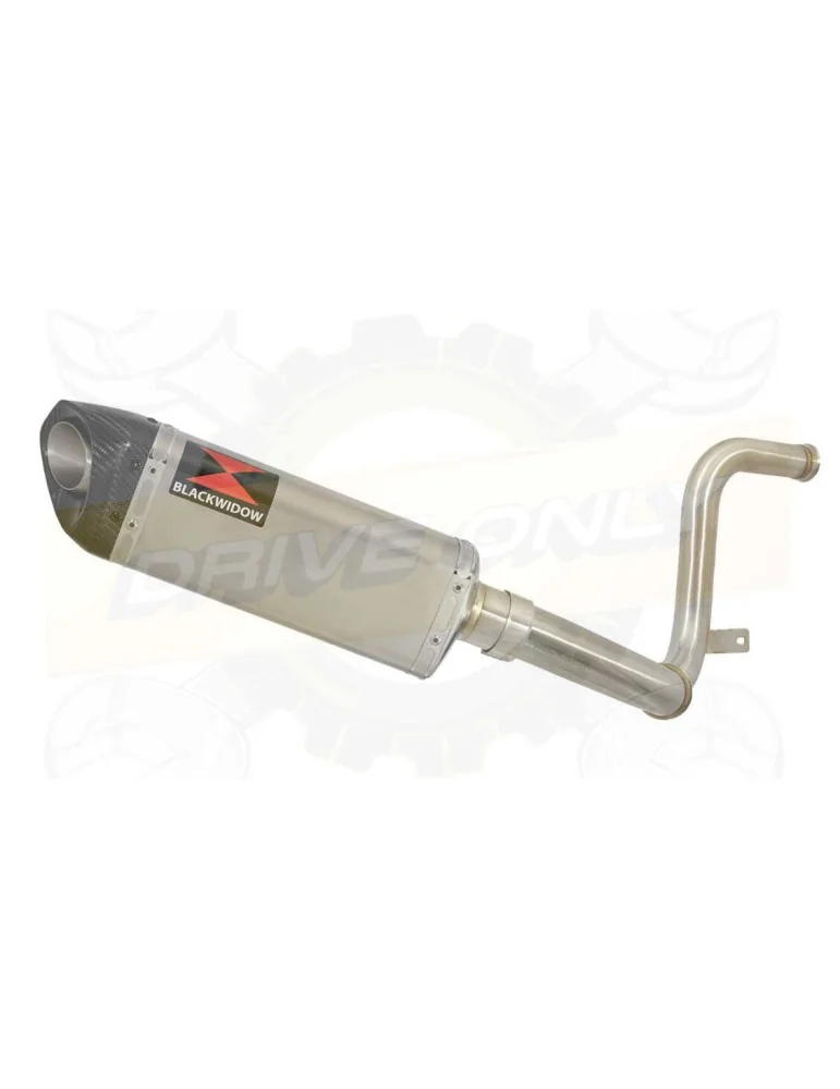 KTM Duke 125 2017-2019 Ligne Décatalysée directe + Silencieux Tri-Ovale en Inox + Canule Carbone 300mm