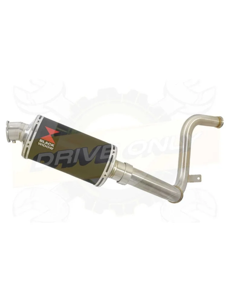 KTM Duke 125 2017-2019 Ligne Décatalysée directe + Silencieux Rond en Inox Noir 230mm