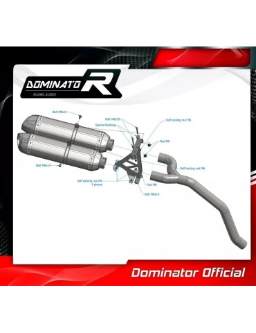 Silencieux sport Dominator : Multistrada DS 1100 2007 - 2009