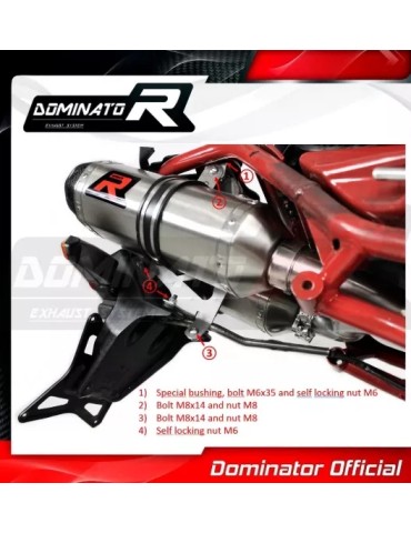 Silencieux sport Dominator : Multistrada DS 1000 2003 - 2007