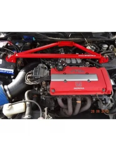 Barre anti rapprochement Avant Rigide Supérieur + Renfort Honda Civic Del Sol 1992 - 1998