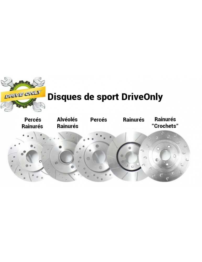 Disques de Freins Arriere Sport Renault +Roulement +Bague ABS Clio 3  RS/Cup/Trophy Diamètre 300MM - 5 Goujons
