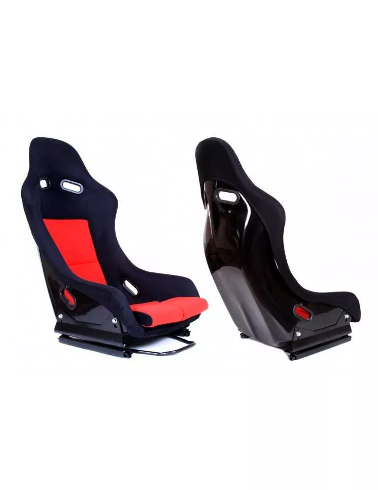 Siège Baquet en Fibre GTR Tissu Noir et Rouge Siège Baquet en Fibre GTR Tissu Noir et Rouge